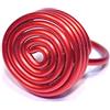 Generico Anello artigianale,in alluminio anodizzato,pezzo unico!Modello Asteroide Rosso.