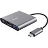 Trust Dalyx 3-in-1 Adattatore USB-C multiporta 3-in-1, Porta HDMI per collegare un monitor o la TV, HDR e HDMI 1.4 (4K 30Hz), Porta USB-C PD per ricaricare il laptop, PC/Laptop/Macbook/Chromebook