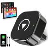 Kilovexuy Adattatore CarPlay wireless 2025, aggiornamento OTA compatibile con auto dal 2016 in poi con CarPlay, funziona con iPhone iOS 11+ e Android Auto, Mini e Stable, riconnessione automatica.