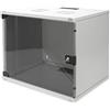 DIGITUS Armadio di rete - Rack 19 pollici 9 U - non montato - montaggio a parete - profondità 400 mm - Capacità di carico 60 kg - porta in vetro - serie SOHO - grigio