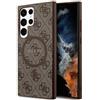 GUESS Custodia GUHMS24LG4GFRW per S24 Ultra S928 Custodia Rigida Marrone Collezione 4G Pelle Logo in Metallo
