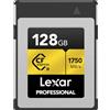 Lexar Scheda di memoria professionale CFexpress di tipo B da 128 GB, serie Gold, fino a 1750 MB/s in lettura, registrazione video Raw 8K, supporta PCIe 3.0 e NVMe (LCXEXPR128G-RNENG)