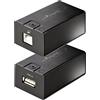 StarTech.com Extender USB 2.0 fino a 150m su Cavo Ethernet Cat5e/Cat6 - Estensore Porta USB Alimentato su Cavo di rete Lan - Extender/Adattatore USB over Ethernet con Plug RJ45 (C15012-USB-EXTENDER)