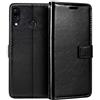 Shantime Custodia Portafoglio in Pelle PU Compatibile con Asus Zenfone 5z ZS620KL, Cover con Chiusura Magnetica, Tasche per Carte e Funzione Stand (Nero)