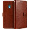 Shantime Custodia Portafoglio in Pelle PU Compatibile con Nokia 235 4G 2024, Cover con Chiusura Magnetica, Tasche per Carte e Funzione Stand (Marrone)