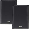 ChiliTec Altoparlanti da parete a pannello piatto a 2 vie, 40 Watt, 2 pezzi, 37 mm, per montaggio a parete, colore nero