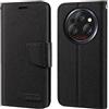 Shantime Custodia in pelle intrecciata per Oukitel WP35 - Nero
