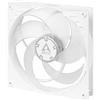 ARCTIC P14 PWM - 140 mm Ventola PC, PWM Sharing Technology, Ventola Ottimizzata per Pressione Statica, Velocità 200-1700 rpm (0 rpm <5%), 0,3 Sone - Bianco/Transparente