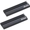 Akasa M.2 SSD Heatsink | Aluminum Heatsink Cooling Fin | Pre-applied Thermal Adhesive Tape | 71 x 22 x 6.4mm | Suitable for M.2 2280 SSD | Black | 2 Pack | A-M2HS01-KT02