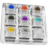Generisch Key Switch Tester - 12 tasti ABS alloggiamento meccanico, dispositivo di prova dell'interruttore, tappi per tasti, accessori di alta qualità per gli amanti del PC, chiavi meccaniche