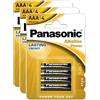 Panasonic Lote di 3 Blister da 4 Pile Alcaline Power Bronze LR03 AAA 1,5 V