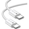 Techly 365870 Cavo USB4 Gen3 EPR USB-C™ M/M 40G 240W PD3.1 8K E-Mark Certificato 1m Bianco