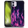 Head Case Designs Fiamma Porpora Fiamme Hot Rod Custodia Cover Dura per Parte Posteriore Compatibile con Apple iPhone 11