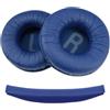 Generic 1 Set Cuscinetti Auricolari+Archetto di Ricambio per Tune 600 T450 T450BT T500BT, Cuffia in Spugna Orecchio Pad Pad Archetto, Accessori per la Riparazione Delle Cuffie (Blu)