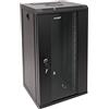 HMF 63312-02 Armadio rack 10 pollici, Armadio di rete | 12 U | Completamente Assemblato | 31,2 x 30 x 61,6 cm | nero