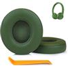 SINOWO Cuscinetti di ricambio per cuffie Beats Solo 2 e Solo 3 Wireless On-Ear, Solo2 Solo3, cuscinetti auricolari con isolamento acustico in memory foam, morbida pelle proteica (verde)
