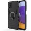 ESTH® Custodia per Samsung Galaxy M32 con 360° Rotante Staffa, [Compatibile con Supporto Magnetico per Auto], Cover Paraurti PC + TPU, Nero
