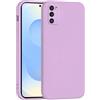 Mixroom - Cover Custodia Case per Samsung Galaxy A41 Protezione Fotocamera in Silicone TPU Morbido Opaco Bordi Piatti Colore Lilla
