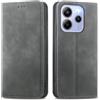 MOJIA Cover per Xiaomi Redmi Note 14 5G, Custodia Folio Portafoglio in Pelle PU [Chiusura Magnetica], Case a Libro con Guscio Interno in TPU, Supporto per Carte.. Grigio