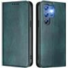 FANFO Custodia per Oukitel C2 Cover, [Chiusura Magnetica] Anticaduta e Antimpronta, Cover in Pelle PU Stile Portafoglio Folio. Dark Green
