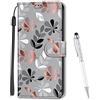 MadBee Custodia Compatibile con Samsung Galaxy J5 2016 / J510, Portafoglio Creativo Colorato Libro Pelle PU Flip Caso Magnetica Supporto Cover per Samsung Galaxy J5 2016 / J510 (Le Foglie)
