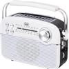 Trevi RA 7F50 BT Radio Portatile Wireless Multibanda FM AM SW con Lettore MP3, USB, Micro SD, Batteria al Litio Ricaricabile e Pannello Solare USB Type-C, Bianco
