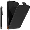 ebestStar - Cover Compatibile con Samsung S4 Galaxy i9500 i9505 Custodia Protezione Pelle PU Risvolto Verticale + Penna, Nero