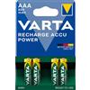 VARTA Batteria Ricaricabile Varta Aaa Micro 4Er 800Mah (Protezione Scarico)
