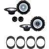 IPNOSIS Kit 6 Casse ALPINE SXE-1750S + SXE-1725S per Jeep Renegade con 2 Supporti Anteriori e 2 Supporti Posteriori