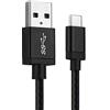 CELLONIC Cavo USB 1m compatibile con GoPro Hero 5, 6, 7, 8, 9, 10, 11, Max, Max 360, Fusion Filo carica 3A Cavetto dati USB A 3.1 Gen 1 Nylon nero, per fotocamera