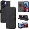 MOJIA Cover per Oukitel C58 PRO/Oukitel C58, Custodia Flip Portafoglio per Telefono con Supporto e Slot per Schede, PU Custodia con Funzione Antifurto RFID. Nero