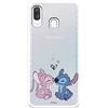 LA CASA DE LAS CARCASAS Custodia per Samsung Galaxy A40 Ufficiale di Lilo & Stitch - Angel & Stitch Beso per proteggere il tuo cellulare. Custodia in silicone flessibile con licenza ufficiale Disney