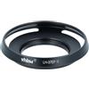 vhbw Paraluce compatibile con Panasonic Lumix DMC-LX7, G Vario 12-32 mm F3.5-5.6 ASPH 37 mm obiettivo nero, metallo, rotondo, 6,4 cm