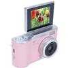 Eacam Fotocamera Digitale 1080P 48MP Display HD da 2,4 Pollici Videocamera con Zoom Elettronico 18X per Avventure Fotografiche All'aperto (Rosata)