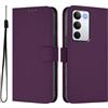 Generic Cover compatibile con OPPO REALME C71 4G Abroad Custodia per telefono in pelle PU, a portafoglio, magnetica, antiurto, con scomparti per carte di credito e cavalletto, viola.