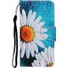 VQWQ Custodia per Samsung Galaxy A20E, Flip Cover Portafoglio in Pelle PU Motivo Animale Slot per Schede Libro Cavalletto Supporto Case Cordino Chiusura Magnetica per Donna Maschio-[XC]-Fiore ii