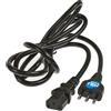 SIMPLETEK -CAVO TRIPOLARE ALIMENTAZIONE PER PC FISSO DESKTOP ASSEMBLATO ALIMENTATORE COMPUTER MONITOR SPINA PRESA ITA ITALIANA 3 POLI UNIVERSALE 1,5M NERO