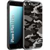 CUSTOMIZZA - Custodia cover nera morbida in tpu compatibile per iPhone 7 Plus - 8 plus camouflage mimetico militare nero black grigio