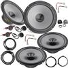 EvoTuning Kit 6 Casse Altoparlanti per Fiat Panda 169 dal 2003 al 2012 compatibile con Hertz K165+X165 Anteriori e Posteriori + 4 Anelli Adattatori da 165mm + 2 Cp Cavi + 1 Cp Griglie Tweeter