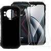 ESACMOT Custodia TPU Stampata + 2 Pellicole in Vetro Temperato Compatibili con Doogee S Cyber Pro, Cover Artistica Slim Antigraffio Antishock, Protezione Totale