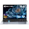 Kayoote Computer portatile, 2026 Win11 portatile da 15.6 pollici, processore 5205U laptop, 8 GB RAM 128 GB SSD, 1920 x 1080 IPS FHD laptop, tastiera con retroilluminazione, 180 ° angolo di apertura notebook