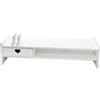 Generic Supporto per Rialzo, Organizzatore da Tavolo Scaffale Rialzato per Computer Forniture per Ufficio Supporto Durevole Supporto per Co, Bianco 1 cassetto