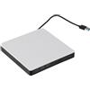 Veemoon Masterizzatore Dvd Esterno Portatile Usb 3.0 Unità Dvd Portatile Lettore Cd Per Laptop Desktop Tv Bianco Compatibile Computer e Ultrabook Risparmio Energetico Senza Alimentazione Esterna