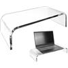 Generisch Desk Monitor Stand - Supporto per monitor in acrilico trasparente per computer portatile | Stile da tavolo - Organizer da scrivania per memorizzare PC, schermo, laptop, monitor del computer