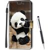 MadBee Custodia Compatibile con Samsung Galaxy J5 2016 / J510, Portafoglio Creativo Colorato Libro Pelle PU Flip Caso Magnetica Supporto Cover per Samsung Galaxy J5 2016 / J510 (Panda)
