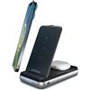 SATECHI Caricatore Wireless Duo e Power Bank 10000 mAh, 3 in 1, Compatibile con Serie iPhone 17 16 15 a 12, AirPods e Pro, Apple Watch Series Ultra SE