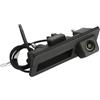 Erisin Telecamera di retromarcia per VW per Audi con maniglia del bagagliaio, AHD-720/CVBS, chip F36D, obiettivo 850, angolo di visione 140°, doppia commutazione, guida opzionale, impermeabile IP68