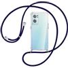 SIMao Custodia Collana per Cellulare Compatibile con OnePlus Nord CE 2 Lite 5G - Cover Silicone TPU Protettiva Trasparente - Custodia indossabile per Collo - Case a Tracolla con Cordina, Blu