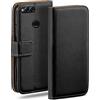 moex Custodia a libro per Huawei Honor 7X, con scomparto per carte di credito, pieghevole a 360 gradi, in pelle PU, colore nero