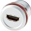 Plinkwirekb Adattatore HDMI da incasso a pannello, 4 K a 30 Hz, HDMI 1.4 femmina a femmina, connettore filettato per TV, laptop, PC, monitor, proiettore, lettore DVD (1 pezzo)